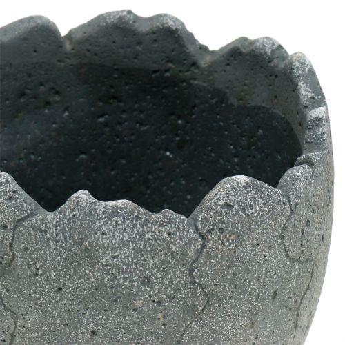 Floristik24 Cache-pot en béton coquille d&#39;œuf Ø14,5cm 15cm 2pcs