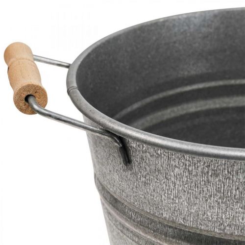 Floristik24 Jardinière jardinière seau métal décoratif vintage Ø26cm H23cm