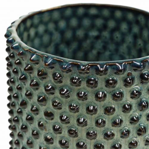 Floristik24 Jardinière bleu, blanc Ø11cm H10cm 2pcs