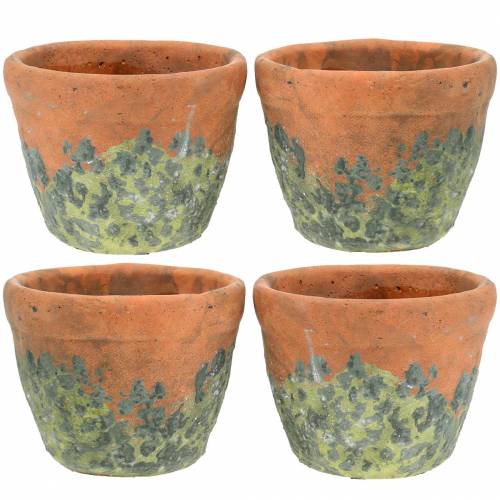 Floristik24 Cache pot vintage argile naturelle Ø8.5cm H7cm 4pcs