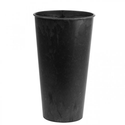 Floristik24 Vase de sol vase noir plastique anthracite Ø19cm H33cm