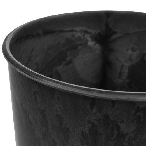Floristik24 Vase de sol vase noir plastique anthracite Ø19cm H33cm