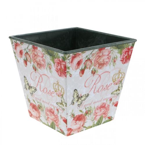 Floristik24 Jardinière vintage, pot décoratif, jardinière roses H13cm L13.5cm