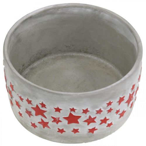 Article Jardinière pour l'Avent, jardinière avec étoiles, décoration béton Ø20cm H11cm
