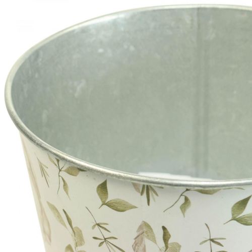 Floristik24 Pot de fleurs lapin Pâques cache pot métal Ø15.5cm H15cm