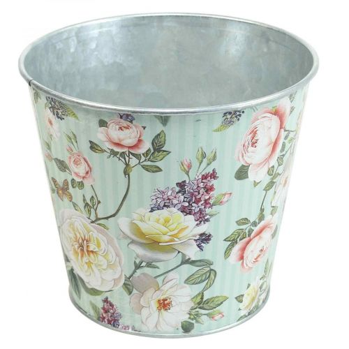 Floristik24 Cache-pot roses jardinière métal été Ø14cm H12.5cm