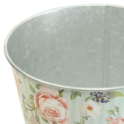 Floristik24 Cache-pot roses jardinière métal été Ø15.5cm H15cm