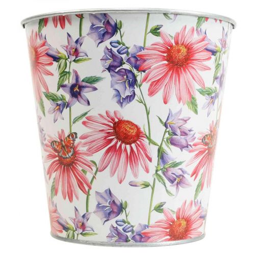 Floristik24 Cache pot métal décoration printanière Ø15.5cm H15cm