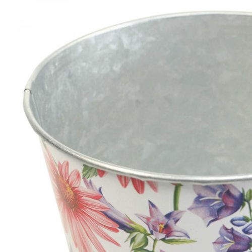 Floristik24 Cache pot métal décoration printanière Ø15.5cm H15cm