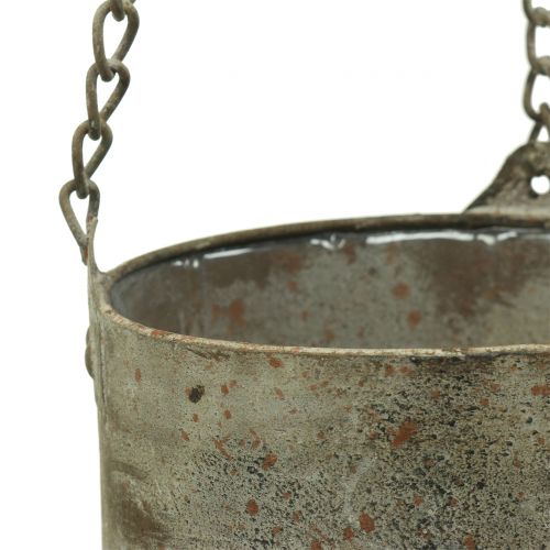 Floristik24 Cache-pot à suspendre antique Ø10/14cm 2pcs