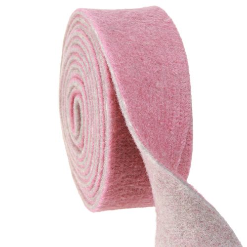 Article Pot ruban ruban décoratif laine feutre laine vieux rose gris 7,5cm 5m