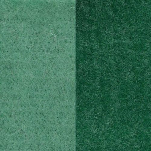 Article Ruban feutre, ruban pot, ruban laine bicolore vert 15cm 5m