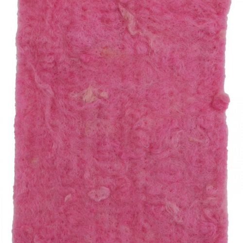 Article Ruban de feutrine, ruban de pot, feutre de laine rose, orange chiné 15cm 5m