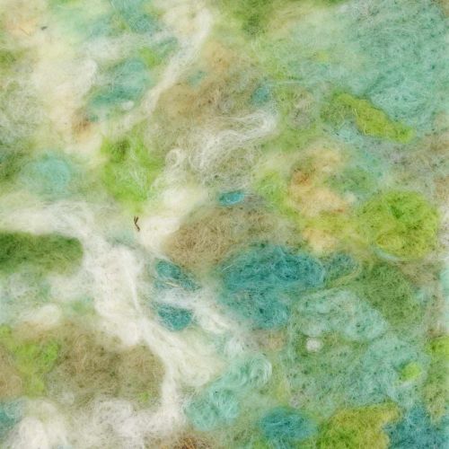 Floristik24 Pot ruban, décoration printanière, ruban de feutre vert, bleu, blanc chiné 15cm 5m