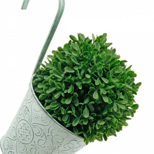 Floristik24 Cache-pot à suspendre look vintage cache-pot vert blanc lavé Ø11,5cm