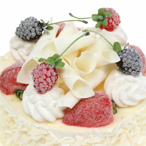 Floristik24 Gâteau à la crème artificiel aux baies Ø15cm H11.5cm