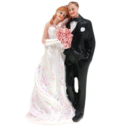 Article Figurine gâteau mariée et marié 13cm