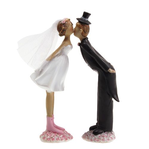 Floristik24 Figurine de gâteau baiser des mariés 18 cm