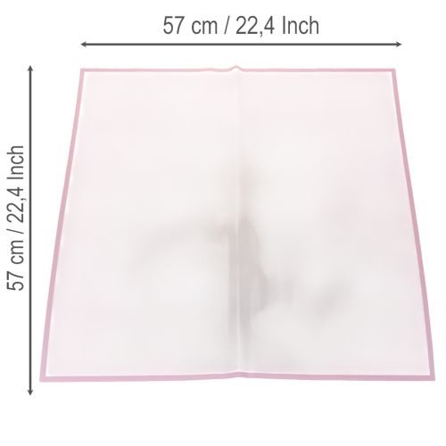 Film floral Transmatt rose résistant à l'humidité, 57 cm, prédécoupé pour bouquets, lot de 20 pièces | Floristik24.be