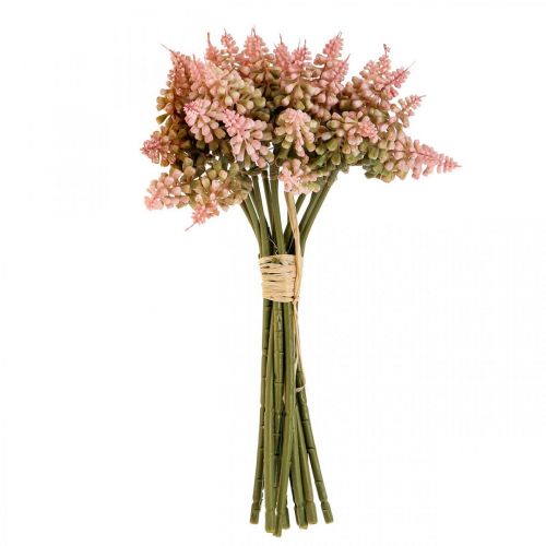 Floristik24 Jacinthe de raisin jacinthe artificielle rose 28cm 12pcs en botte
