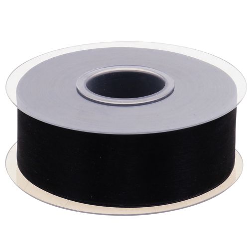 Article Ruban organza deuil avec lisière noir 40mm 50m