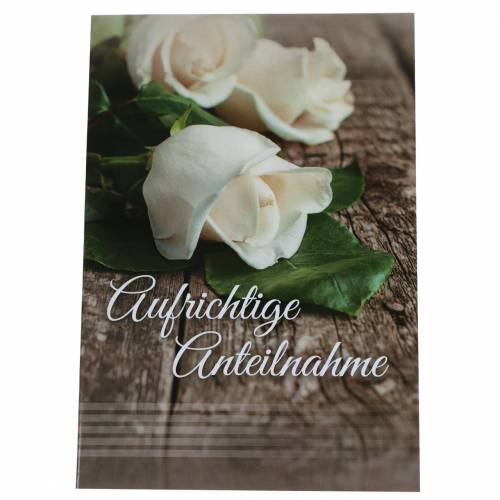 Floristik24 Carte de condoléances "Sincères condoléances" avec enveloppe 1pc