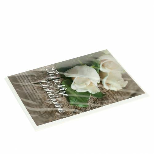 Floristik24 Carte de condoléances "Sincères condoléances" avec enveloppe 1pc