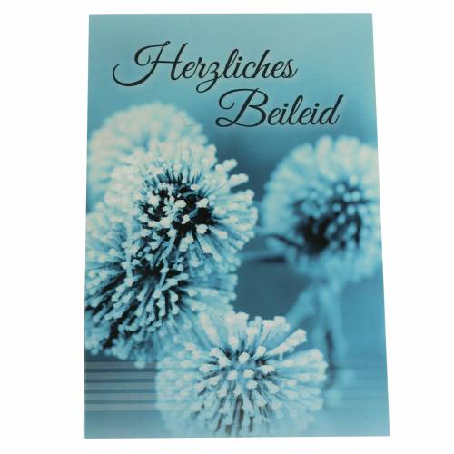 Floristik24 Carte de sympathie « Sincères condoléances » avec enveloppe 1 pc