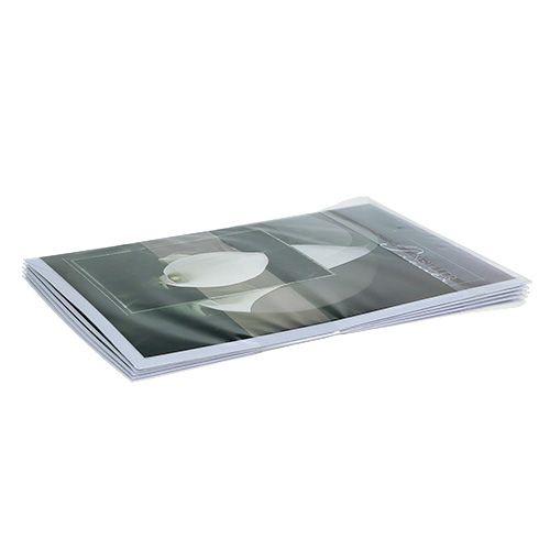 Floristik24 Cartes de deuil avec Calla "En deuil silencieux" 5pcs