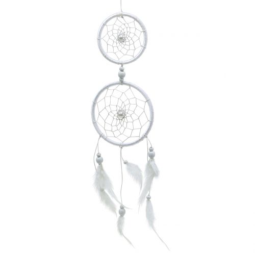 Floristik24 Attrape-rêves avec plumes blanc 50cm 2pcs