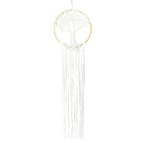 Floristik24 Attrape rêves macramé décoration murale arbre de vie bohème Ø28cm H92cm