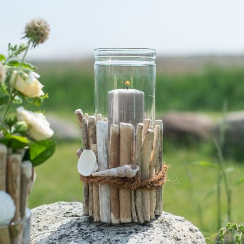 Floristik24 Lot de bois flotté Déco Bois flotté Blanc L15cm