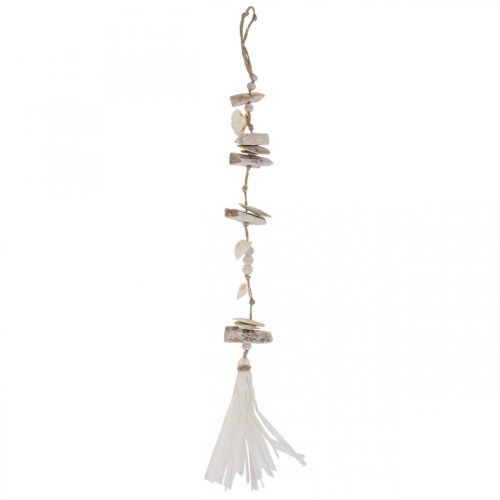 Article Décoration Bois Flotté Guirlande Maritime Décoration Murale Blanche 50cm