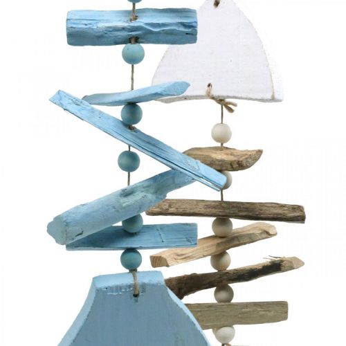 Floristik24 Décoration maritime poisson bois flotté à suspendre 30cm lot de 2 pièces
