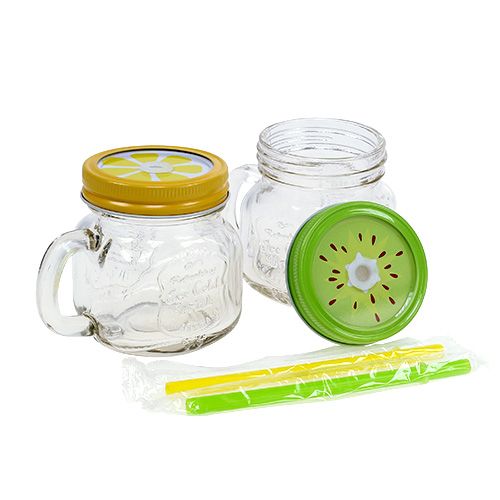 Floristik24 Verre avec couvercle Ø 7 cm H. 9 cm 2 p.