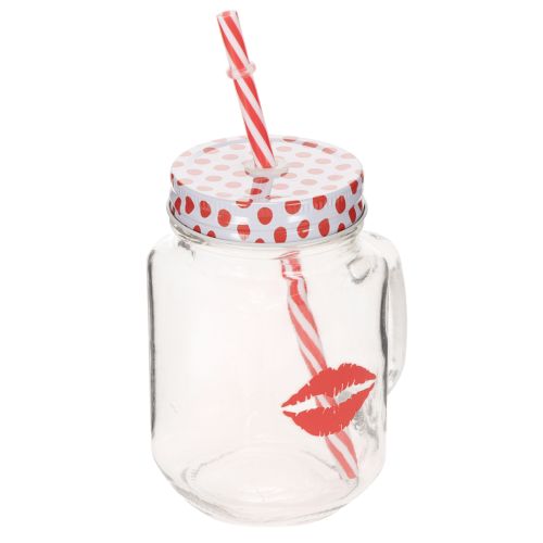 Verre avec couvercle et anse Ø7cm H13,5cm | Floristik24.be