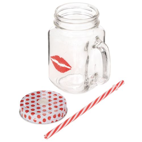 Verre avec couvercle et anse Ø7cm H13,5cm | Floristik24.be