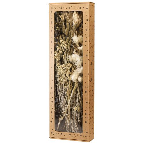 Article Fleurs séchées or blanc avec capuchon fleurs Phalaris 30cm 200g