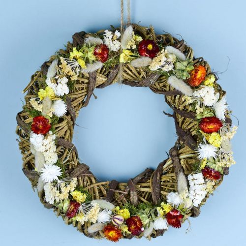 Floristik24 Bouquet de fleurs séchées aux graminées des prés blanc, vert, marron 125g fleurs séchées