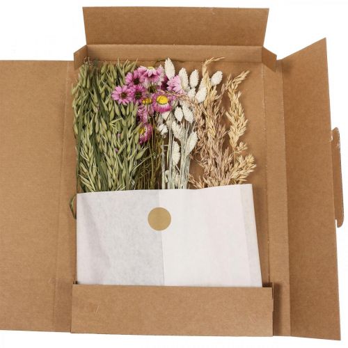 Floristik24 Anneau de fleurs séchées anneau rose boucle de fleurs séchées boîte DIY Ø20cm