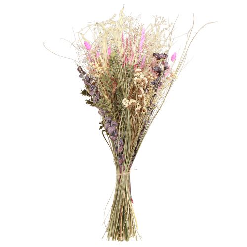 Article Bouquet de fleurs séchées herbe eucalyptus rose crème 200g