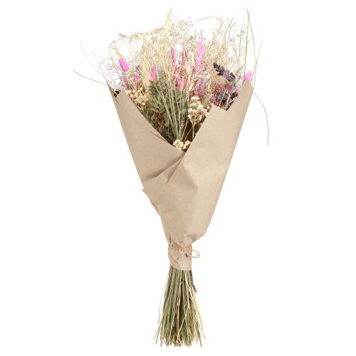 Article Bouquet de fleurs séchées herbe eucalyptus rose crème 200g