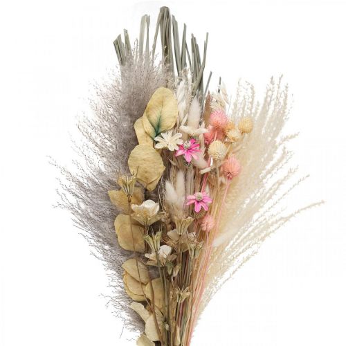 Floristik24 Bouquet de fleurs séchées Boho Rose Blanchi décoration séchée 80cm 140g