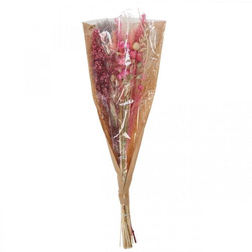 Floristik24 Bouquet de fleurs séchées rose blanc phalaris masterwort 80cm 160g