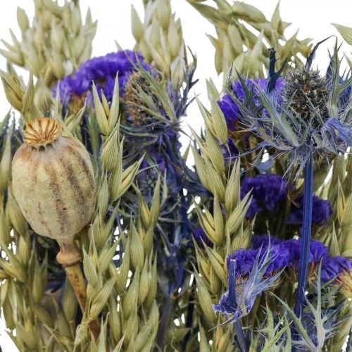 Floristik24 Bouquet de fleurs séchées Bouquet de fleurs des prés bleu H50cm 100g