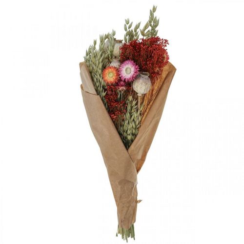 Article Bouquet de fleurs séchées Bouquet de fleurs des prés Rouge H50cm 150g