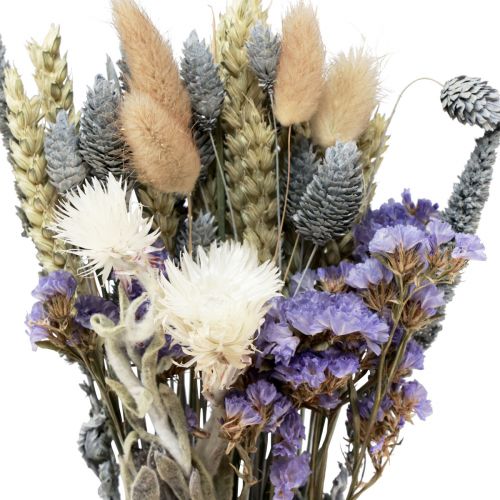 Article Bouquet de fleurs séchées fleurs de paille plage lilas violet 30cm