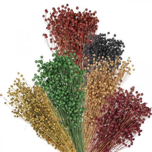 Lin décoratif herbe sèche divers coloris H50cm 80g