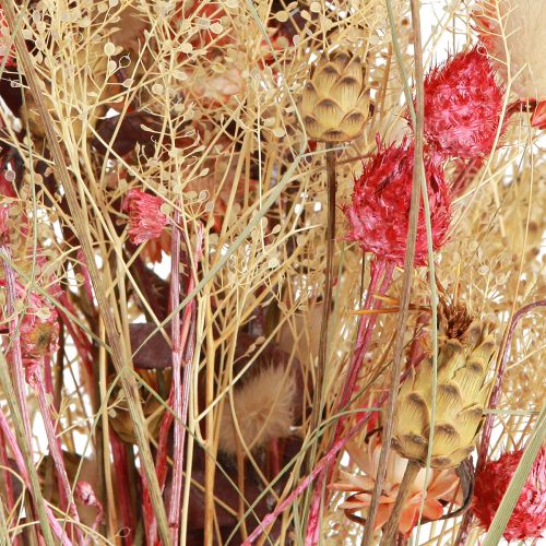 Article Bouquet sec de centaurée fraise chardon rouge blanchi 150g