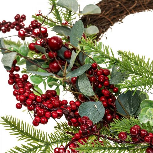 Floristik24 Couronne de Noël porte baies lumineuses LED Ø37cm